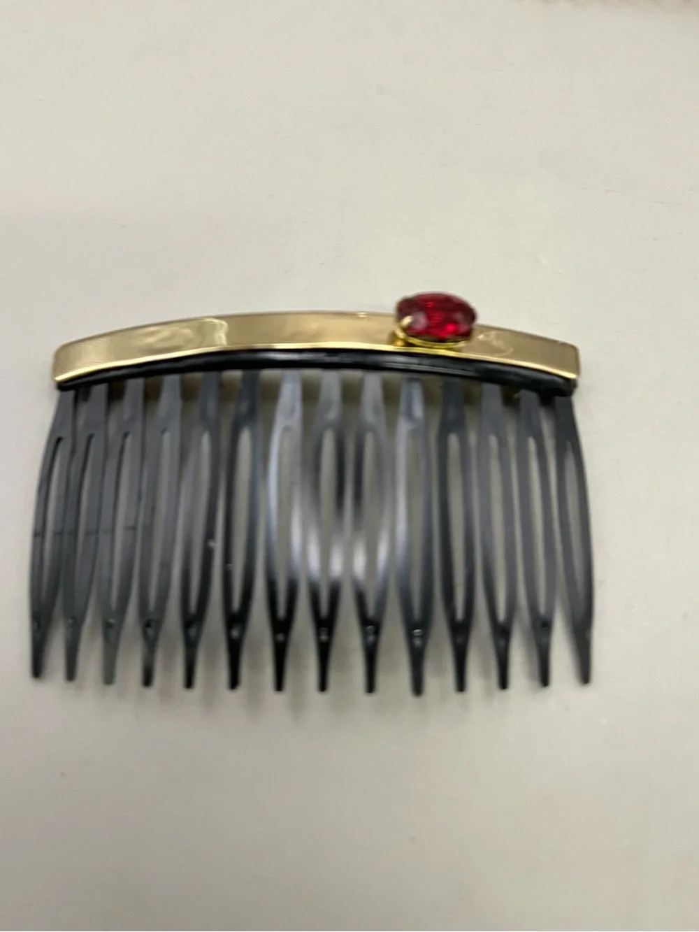 Vintage Lot of 3 Ornate Hair Combs | Gold Tone Floral Crystal Rhinestone